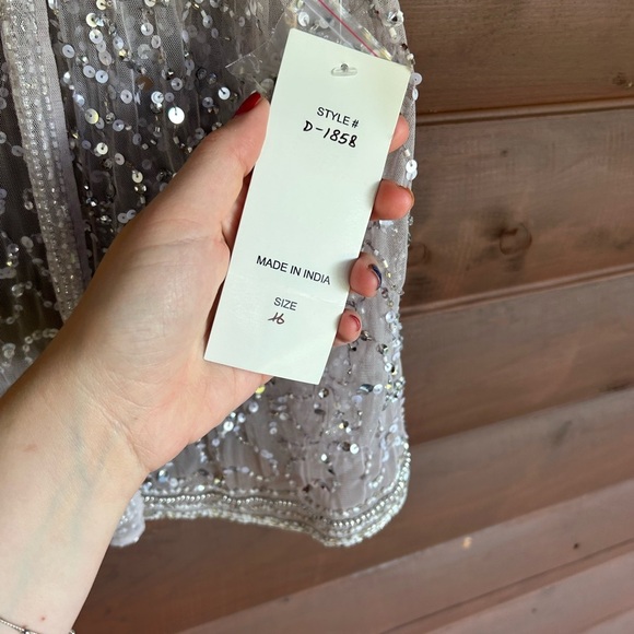 NWT Coldwater Creek Gray Sequin Mesh Top Size 16 - Picture 5 of 5